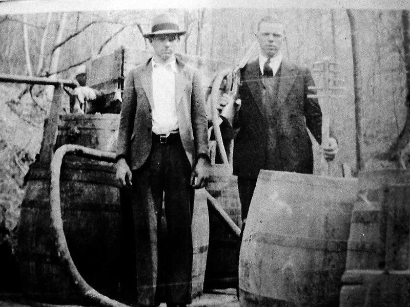 Delime and "Soup" Boone at their still near Howardstown