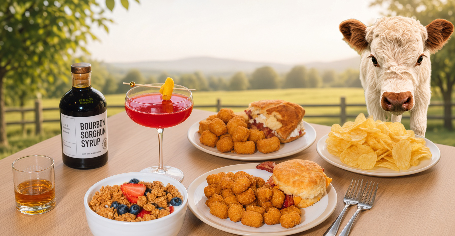 Brunch Banner with Highland Cow 260px